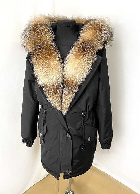 Парка женская мех блюфрост Черный р58 75см Харьков - изображение 2