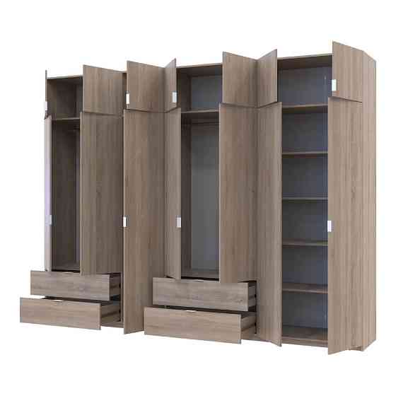 Шкаф для одежды Doros Лукас Дуб сонома 3+4 ДСП 315х50х240 DRS-011709 (42005135) Львов