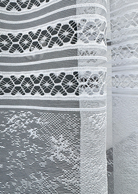 Тюль жаккард VR-Textil № 1602т Арка на кухню цвет белый 400х160 см (53-0121) Киев - изображение 5