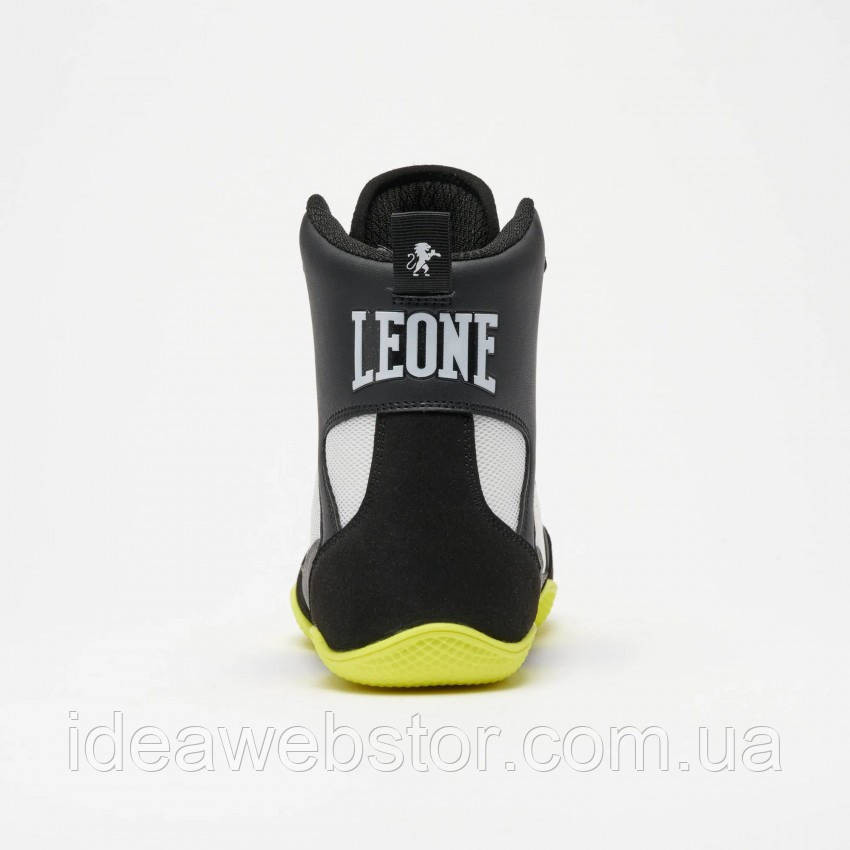 Боксерки Leone Premium Black/Lime мужские боксерские ботинки для бокса тренировок и ринга легкие с противоскользящей подошвой 40 Киев - изображение 4