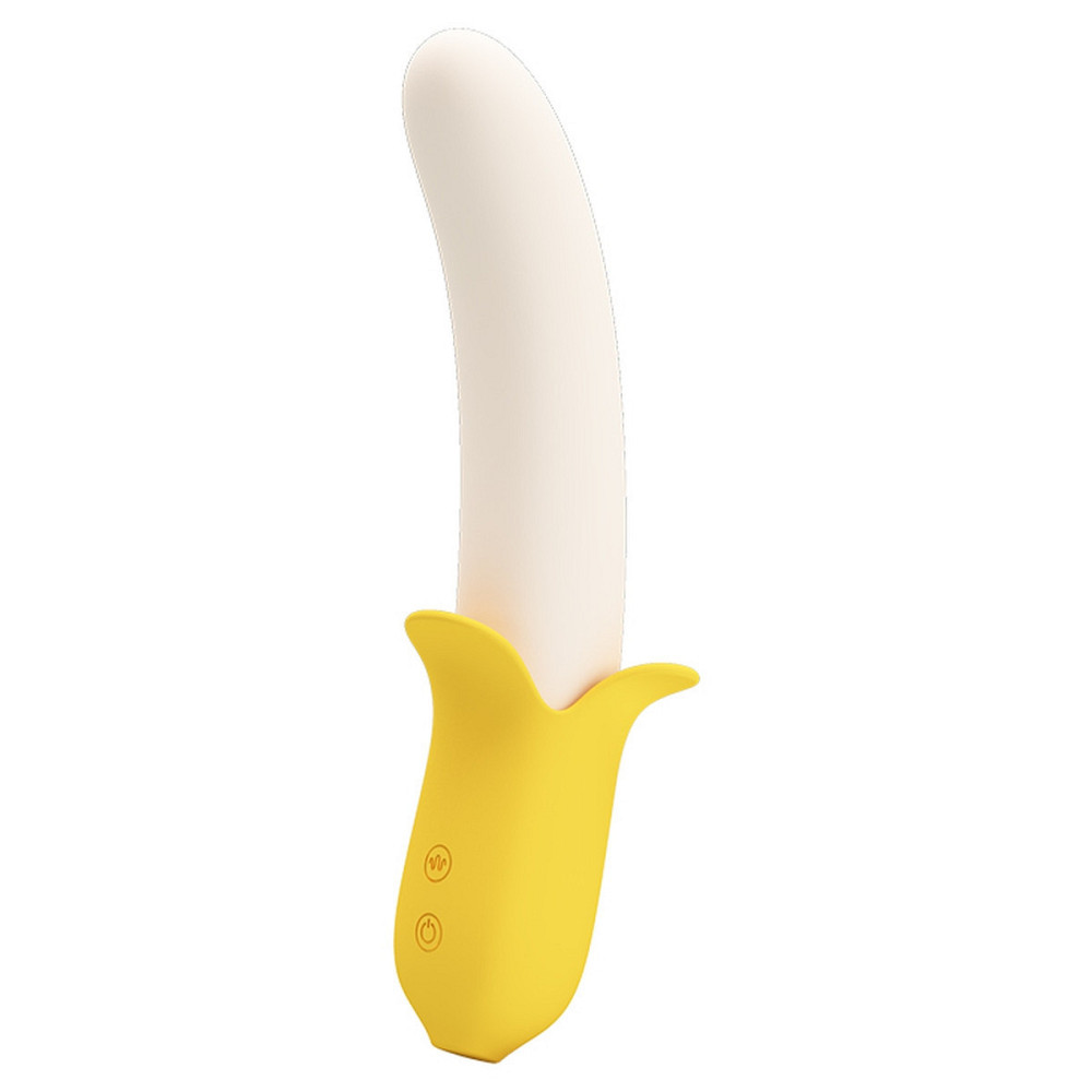 Вибратор в форме банана Pretty Love Banana Geek с фрикциями, 19.5 х 3.1 см Sex Aura Киев - изображение 3