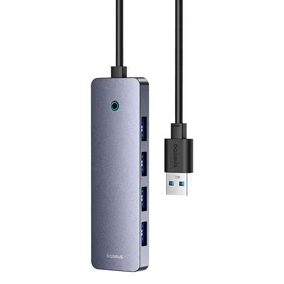 USB-хаб Baseus UltraJoy Series 4-Port HUB Lite 50cm Space Grey（USBA to USB3.0*4+Type-C5V） Одеса