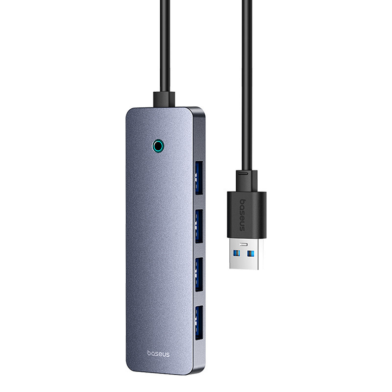 USB-хаб Baseus UltraJoy Series 4-Port HUB Lite 50cm Space Grey（USBA to USB3.0*4+Type-C5V） Одесса - изображение 5