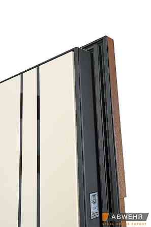 Двері вуличні, модель LP-12 Supreme ТЕРМОРОЗРИВ 3 контури ущільнення, дуб темний/ваніль Київ