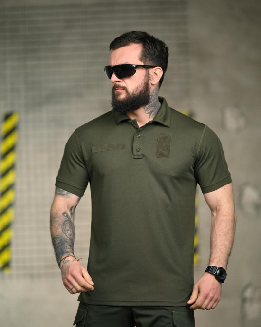 Тактическая футболка поло PATRIOT олива ВТ6301 Одесса - изображение 7