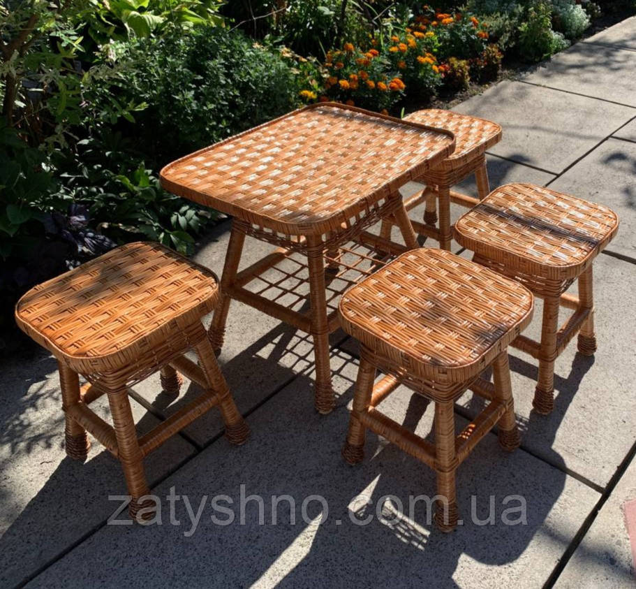 Набор мебели из лозы, стол и стулья Киев - изображение 5