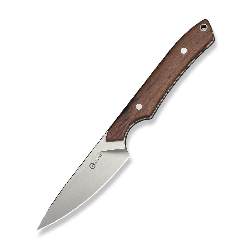 Ніж фіксований кишеньковий Civivi High Grass Field Knife (7,4 см) 14C28N / Wood дерево з чохлом Киев - изображение 2