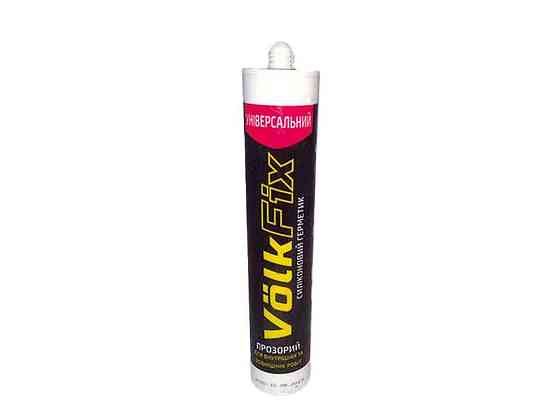 Силіконовий герметик 290мл прозорий універсальний ТМ VolkFix Solmir Київ