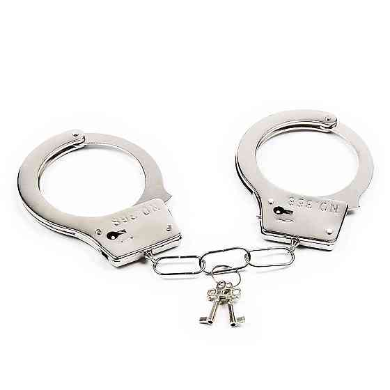 Наручники DS Fetish Handskaff metal silver Sex Aura Киев