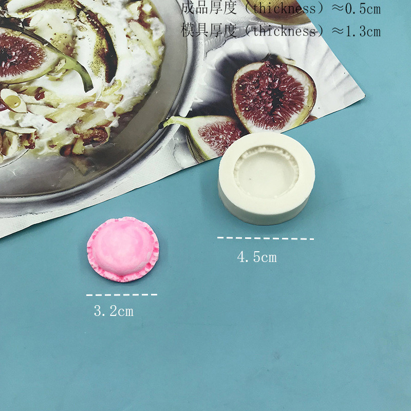 Силіконовий молд Макарун 45 мм сірий Київ - фото 2