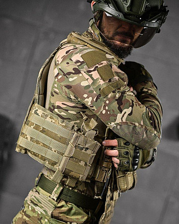 Плитоноска 4 швидкі скидання з напашником Cordura піксель ДЛ63965 Київ - фото 8