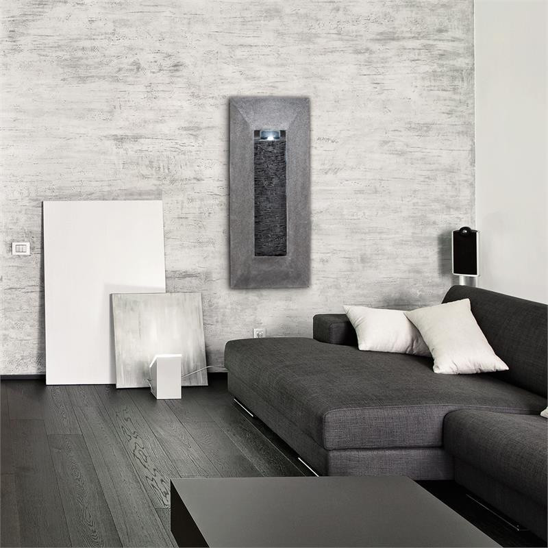 Настінний фонтан Niagara LED 37x88x9 см насос імітація натурального каменю (Німеччина, читати опис) Рівне - фото 4