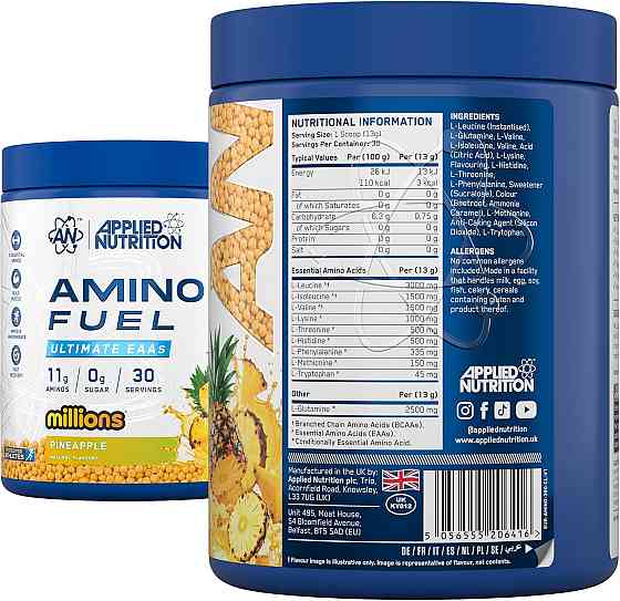 Аминокислотный комплекс Applied Nutrition Amino Fuel EAA 390 г, Pineapple Millions Луцк