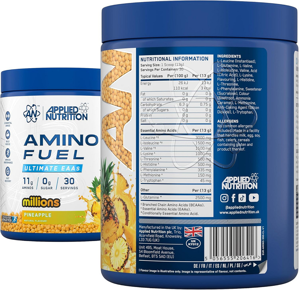 Аминокислотный комплекс Applied Nutrition Amino Fuel EAA 390 г, Pineapple Millions Луцк - изображение 2