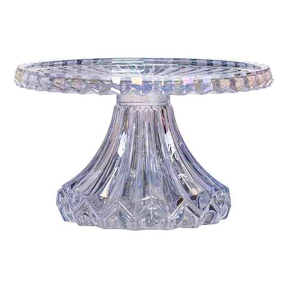 Тортівниця на ніжці Ø19 см скляна кругла підставка для торта, капкейків, тістечок HP-19-148S Київ