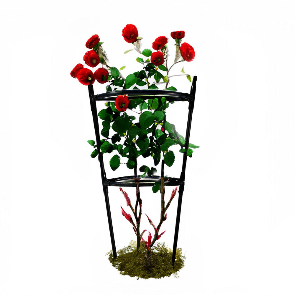 Опора для квітів та рослин Pinta Black. Підпірка для квітів на дачі. Кільцева опора для троянд Бориспіль - фото 3