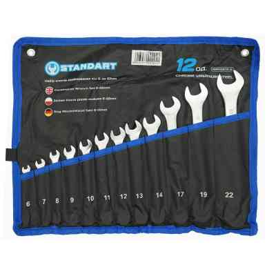 Ключ Стандарт комбінований 6-22 мм 12 шт у чохлі (NKK12STE-S) Вінниця