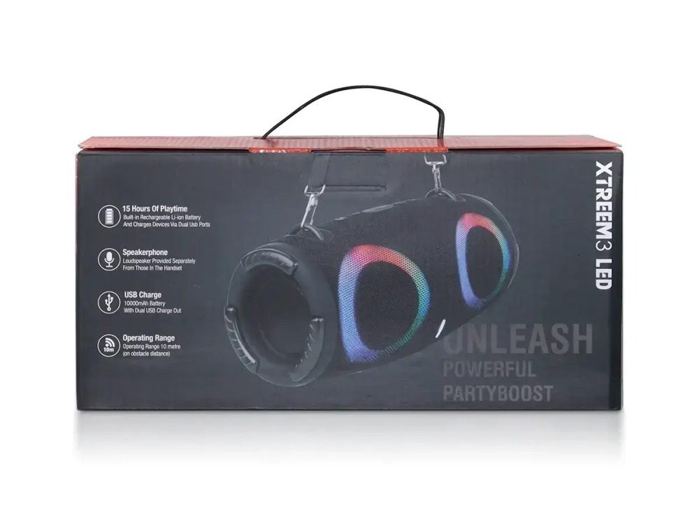 Bluetooth колонка B6S з RGB-підсвіткою, 12Вт, 2 динаміки, захист IPX5, USB, карта TF Одеса - фото 6