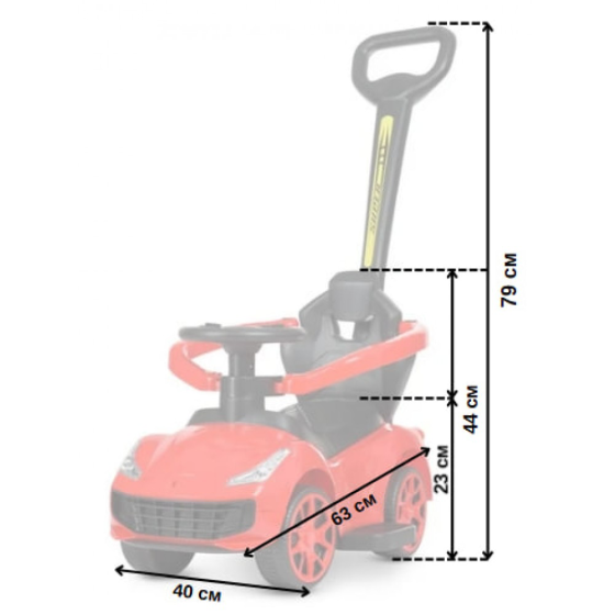 Детская машинка каталка толокар с ручкой SPOKO SP-608 для детей Киев