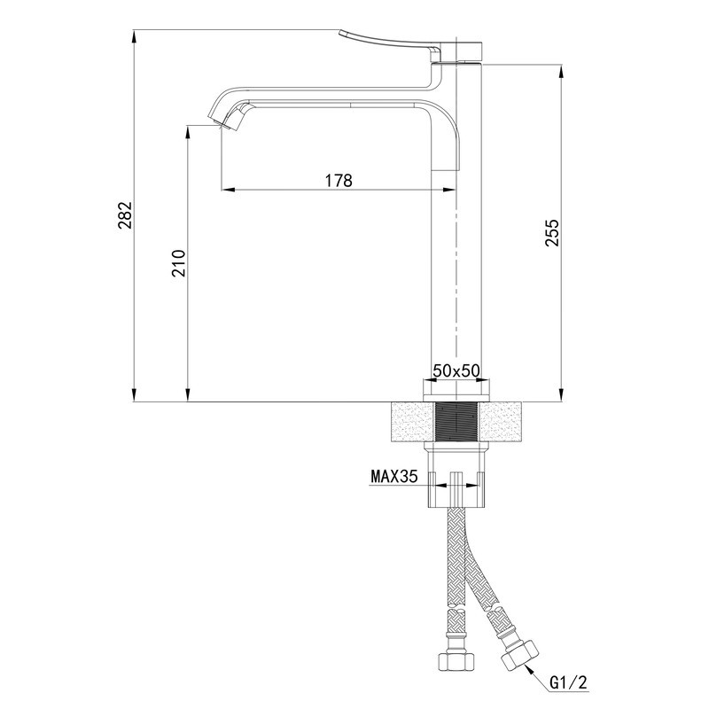 Смеситель для умывальника Mixxus Premium DALI 001 NUT HIGH (MI6745) Киев - изображение 2