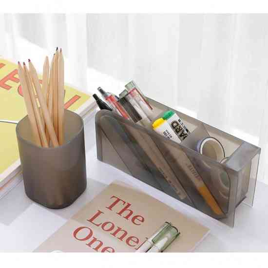 Настольный органайзер для канцелярии ручек и маркеров карандашей черный Винница