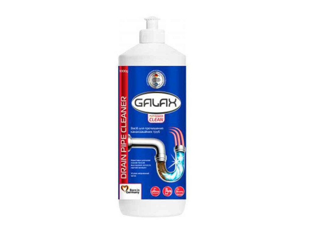 Засіб д/прочищення каналізаційних труб 1л das Power Clean 1л ТМ Galax   Solmir Київ - фото 1