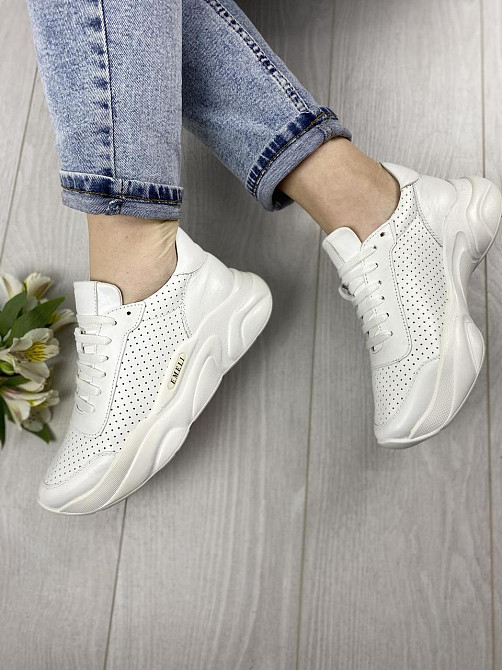 EMELI Кросівки жіночі EMELI 914/4 ST білі (весна-осінь, шкіра натуральна) (3295) Коломия - фото 4