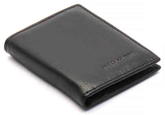 Черное маленькое портмоне на магните с зажимом MARCO COVERNA MC-101Н-1 Киев