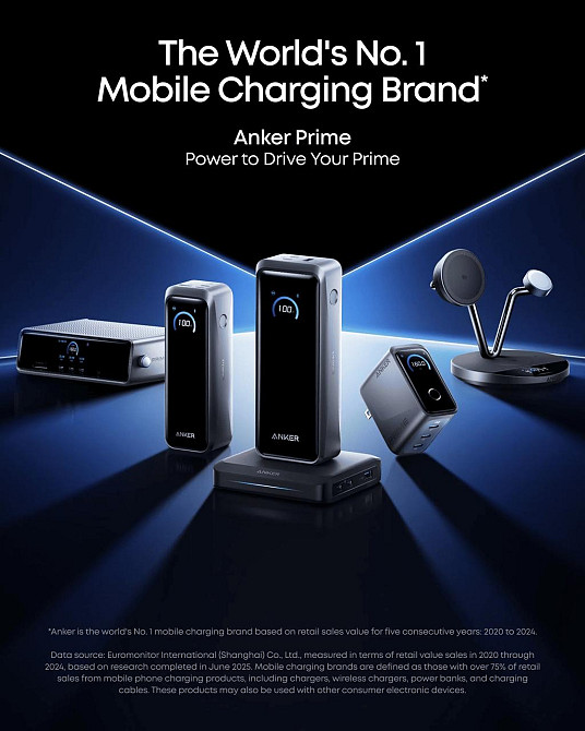 Мережевий зарядний пристрій Anker Charging Base for Anker Prime 150 W Black (A1903G11) ( 17737 ) Харків - фото 8