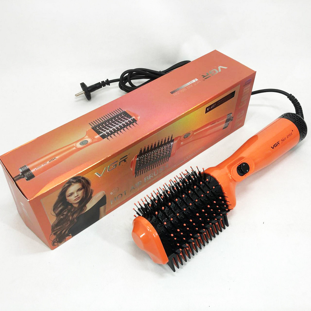 Фен мощный VGR, Фен обычный для укладки волос, Портативный для сушки Расческа-браш укладки QO-57 Львов - изображение 4