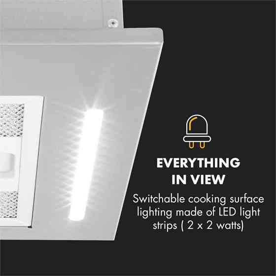 Вниз Установка под вытяжку 60 см Вытяжка: 590 м³/ч Светодиод из нержавеющей стали 60 см (Германия, читать Ровно