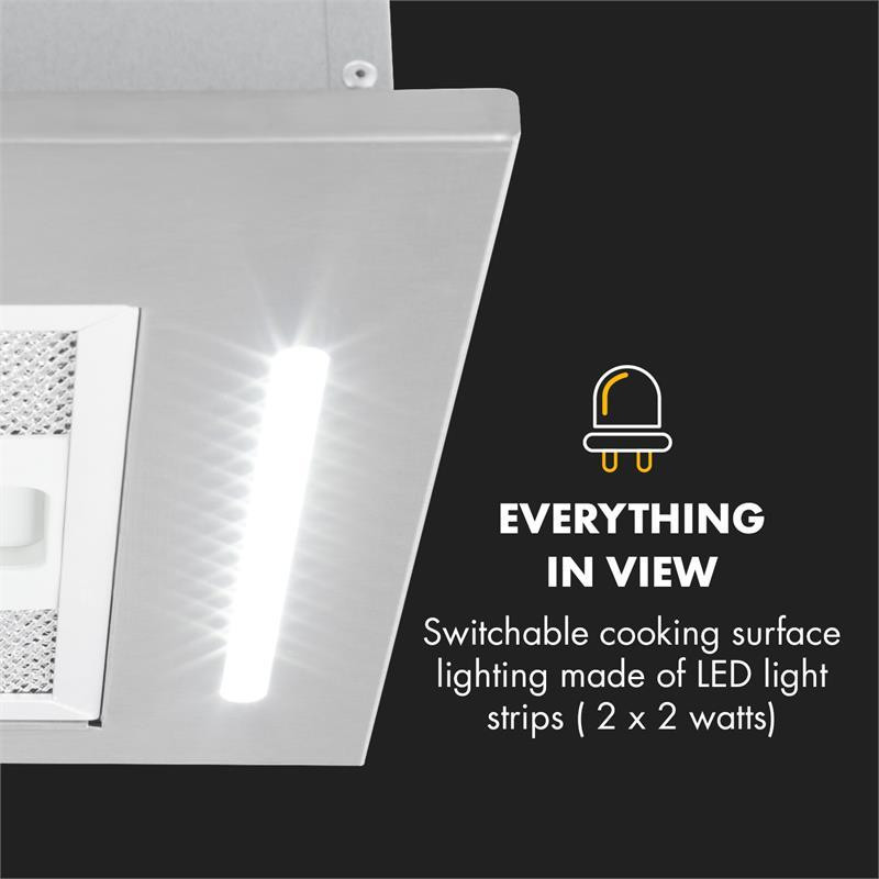 Вниз Установка под вытяжку 60 см Вытяжка: 590 м³/ч Светодиод из нержавеющей стали 60 см (Германия, читать Ровно - изображение 6