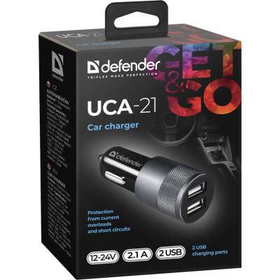 Зарядний пристрій Defender 2xUSB 12W (2xUSB-A) 2.1A UCA-21 (83821) Вінниця - фото 4