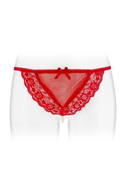 Трусики-стрінги з перлинною ниткою Fashion Secret KATIA Red Sex Aura Київ - фото 1