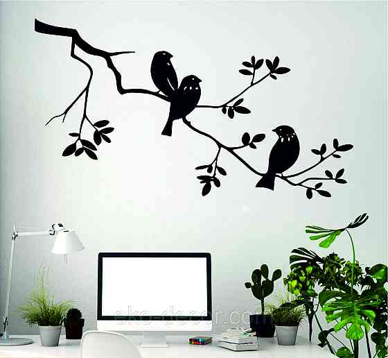 Декоративное настенное Панно «Птички на ветке», Декор на стену Киев
