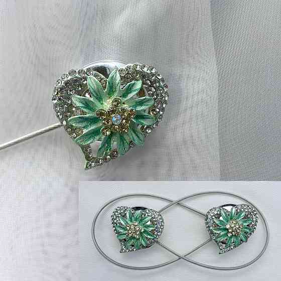 Магніти для штор та гардин "Amour" набір 2 шт М'ятний (81-211) Київ