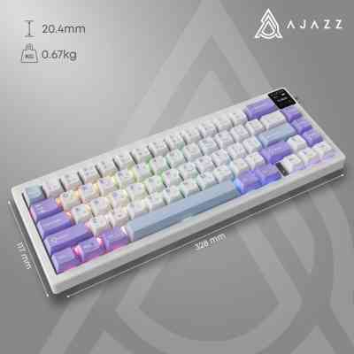 Клавиатура Ajazz AK650 Flying Fish Switch Purple RGB USB/Wireless/Bluetooth UA Purple (AK650-FF-PWB) Винница