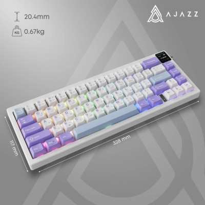 Клавіатура Ajazz AK650 Flying Fish Switch Purple RGB USB/Wireless/Bluetooth UA Purple (AK650-FF-PWB) Вінниця - фото 6