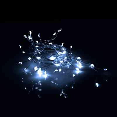 Гирлянда YES! Fun Кластер на медной проволоке 50 LED Холодно-белая 1 м Статическая Батарейки (975018) Винница