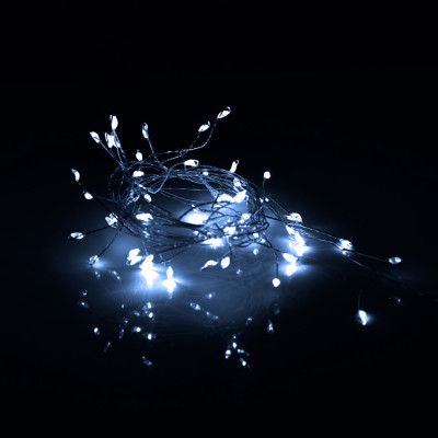 Гірлянда YES! Fun Кластер на мідному дроті 50 LED Холодно-біла 1 м Статична Батарейки (975018) Вінниця - фото 3