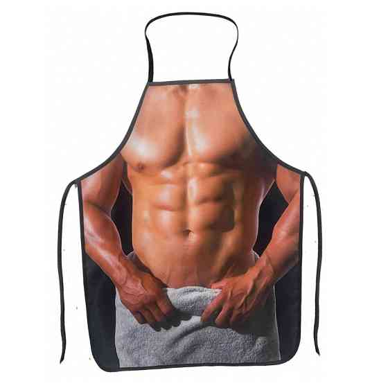 Фартух з приколом для чоловіків чоловік з рушником 80 на 60 см різнобарвний Київ
