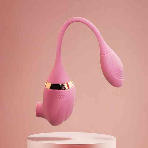 Вакуумный вибратор с отростком для точки G Sweet Em, 7 режимов, тёмно-розовый Sex Aura Киев