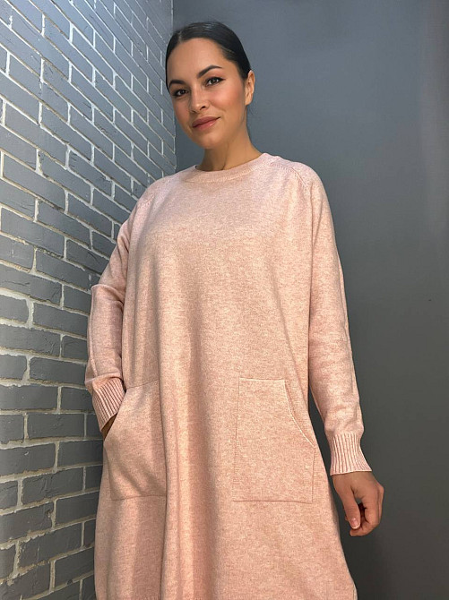 Платье женское LES ETOILES CLAIRES 8198 свитер оверсайз с карманами средняя длина one size, розовый, one size Киев - изображение 8