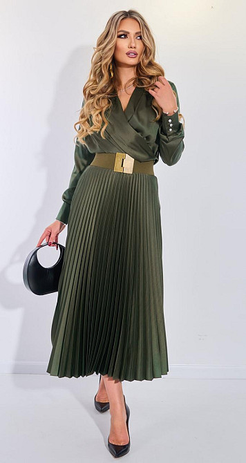 Костюм зі спідницею гофре із шовку (42) Київ - фото 2