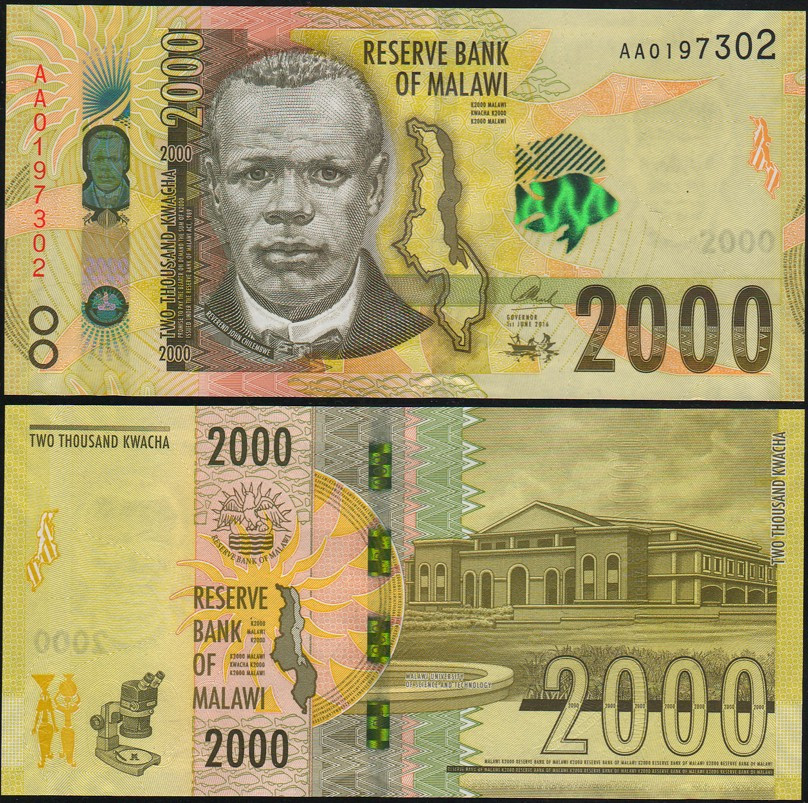 Malawi Малаві - 2000 Kwacha 2018 UNC Полтава - фото 1