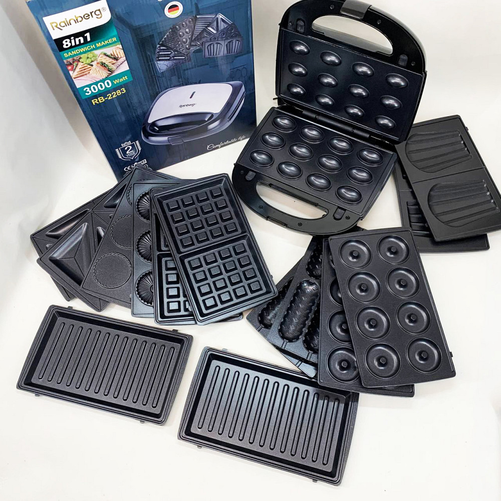 Вафельниця мультимейкер зі змінними формами, Притискний гриль для булочок і сендвічів LI-87 Івано-Франківськ - фото 3