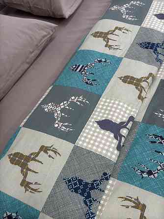 Ecotton Комплект постільної білизни Ecotton полуторний 150х215 см зелений Олені Коломыя