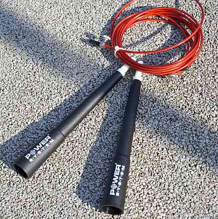 Скакалка спортивная скоростная красного цвета Power System PS-4033 Crossfit 2,8 метра Киев