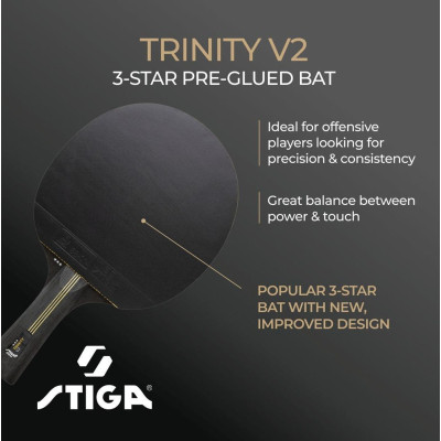 Ракетка для настільного тенісу Stiga Ракетка для настільного тенісу Stiga Trinity 3 Star ver.2 FL (1213-1208-3 (931706) Вінниця - фото 3