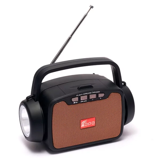 Радио + колонка + MP3-плеер EPE FP-95-S USB с солнечной панелью (Коричневый) Винница